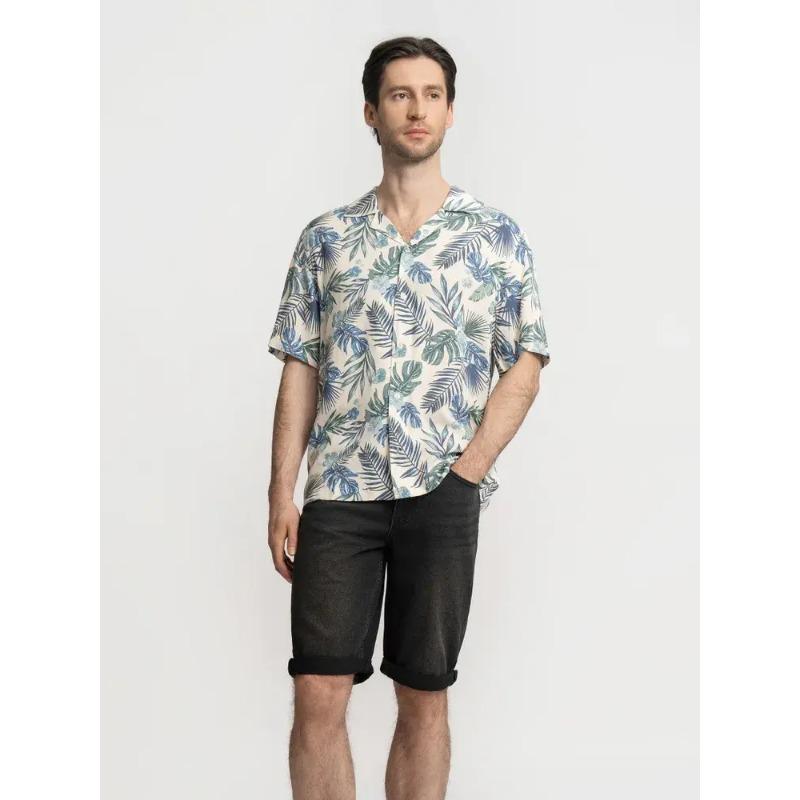 Men's Tropical Hawaiian Shirt Loose Fit Breathable Beach Casual Wear