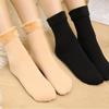Schneesocken für Damen Plus Samt und Verdickt Boden Socken Winter Kältefest und Warm Selbstheizend Damen Mittelhohe Socken