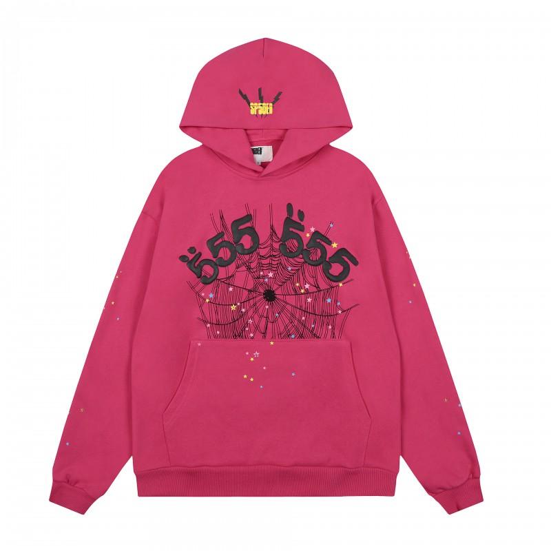 Sp5der 555555 Pěnový Potisk Tepláková Souprava Oversized Mikina Tepláky Streetwear Zimní Outfit