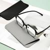 Portable PVC Leather Eyeglass Case - Slant Mouth Design for Sunglasses & Reading Glasses.