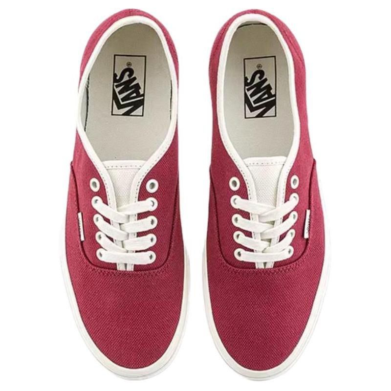 Vans Authentic Lightweight And Breathable Low Top Skateboard Shoes Unisex Dark Red Sneakers VN000D7YSQ5