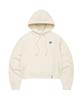 [26Ss] Women'S Lily Wappen Crop Hoodie Cream