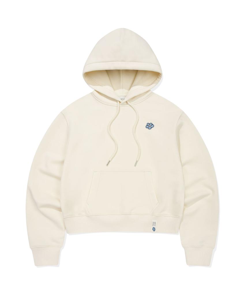 [26Ss] Women'S Lily Wappen Crop Hoodie Cream