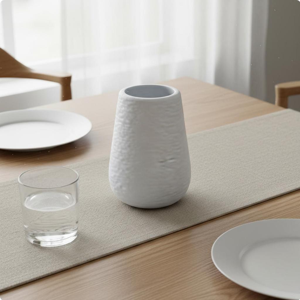 Modern Minimalist Vase Shatter-Resistant Minimalist Decorative Vase Textured Flower Holder Sturdy Lightweight for Dining Table