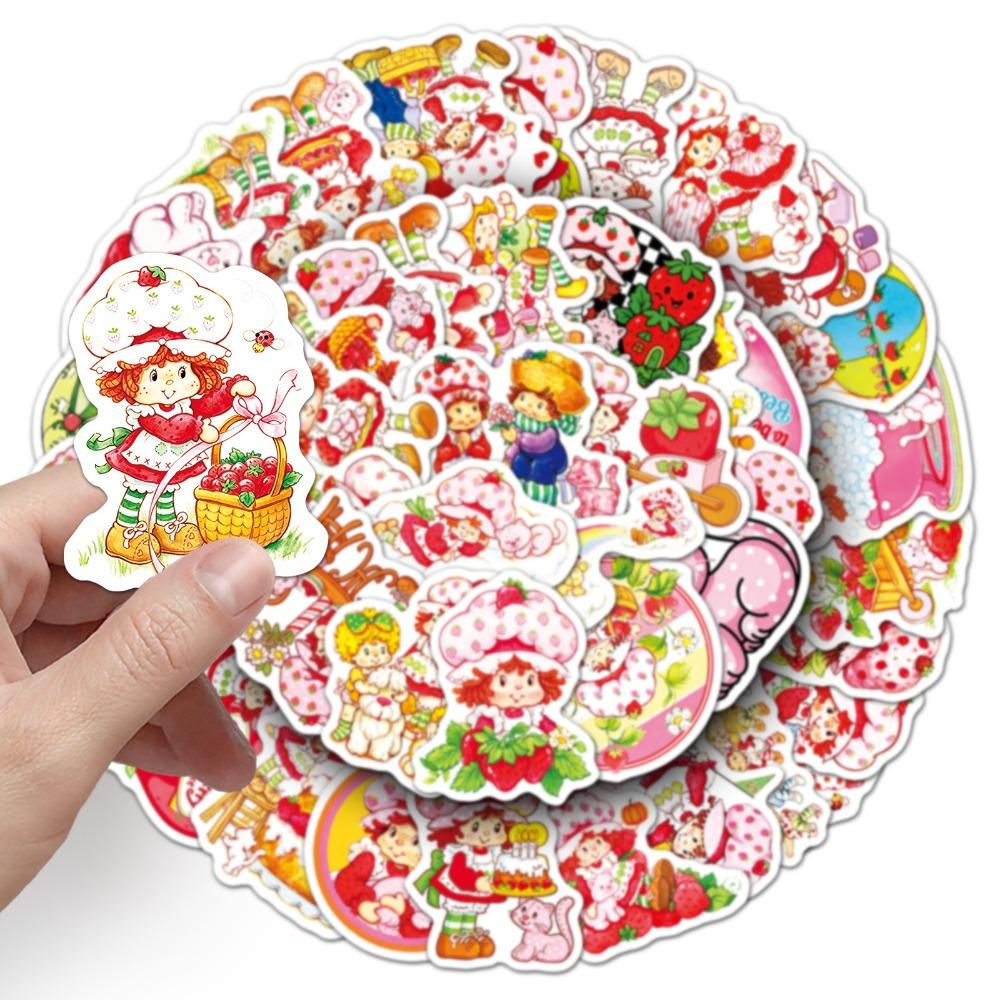 50Pcs Strawberryshortcake Graffiti Stickers Suitcase Water Cup Stationery Mobile Phone Laptop Refrigerator Decoration Diy Decals