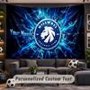 Wall Hanging Tapestry Custom NameMillwall FC Pattern Personalized Printed Fabric Wall Decor
