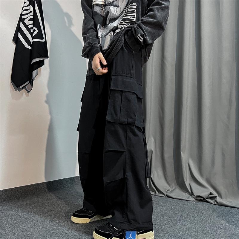 Men's Korean Harajuku Wide-Leg Sportswear Trousers