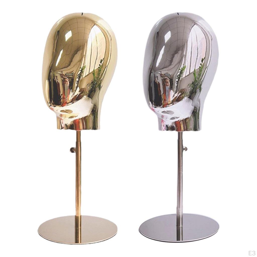 Hat Display Mannequin Head Model Multifunctional Freestanding Height 45-58cm Metal Base for Beginner