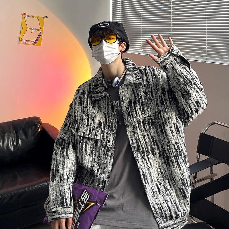 Men's Spring and Autumn Fashion Hip Hop Jacket Top Coat