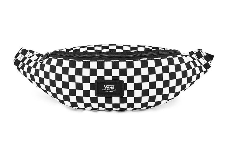 Vans Polyester Crossbody Bag, Sling Bag, Fanny Pack Regular Unisex Black/White VN0A45GXHU0
