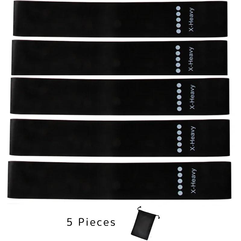 5pcs Resistance Bands Collection Yoga Elastic Band for Fitness Exercise Stretch Belt 5 Resistance Level Workout Bands Fitness Equipment