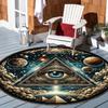 Eye Of Providence Round Rug Floor Mat Doorway Rug With Nonslip Backing Outdoor Patio Camping Rug Floor Mat Living Room Bedroom Decoration