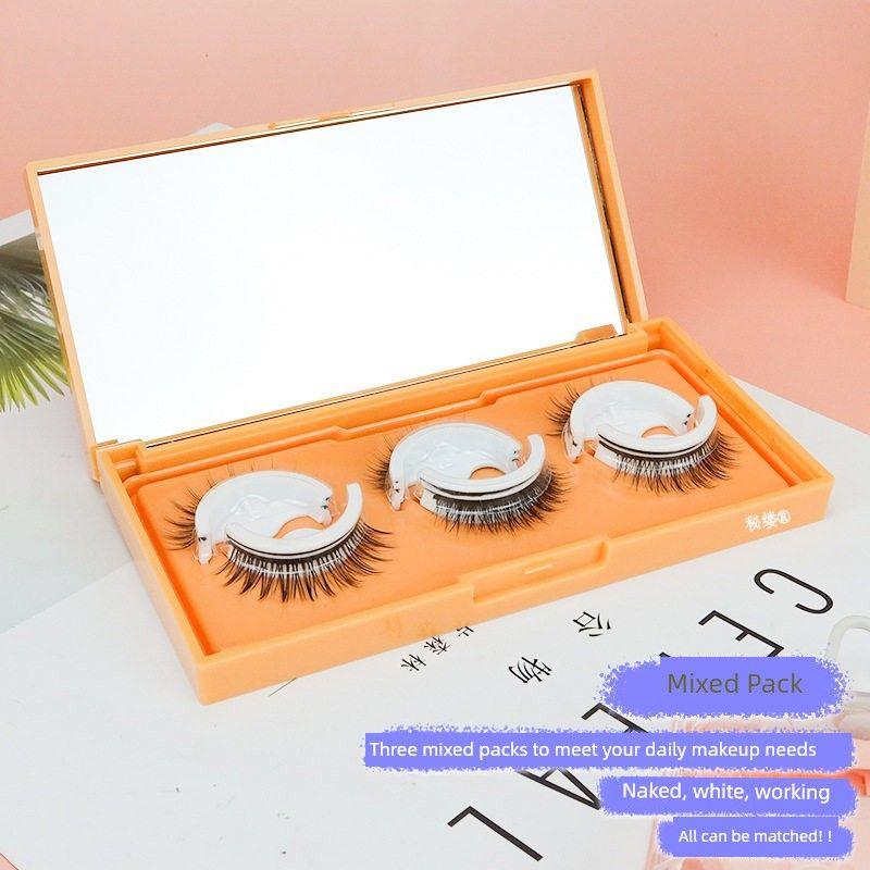 Glue-Free Self-Adhesive False Eyelashes, One Whole Strip, Natural and Realistic, Thick, Reusable for Women, New Model for Beginners, 2026 Hot Sale
