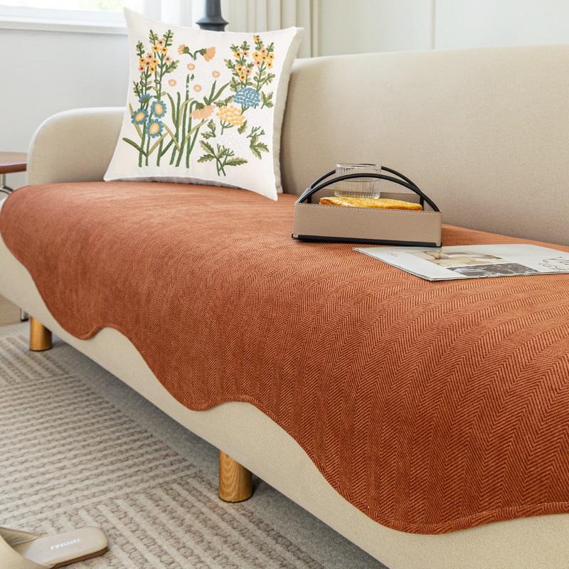 Thick Chenille Non-slip Allotype Sofa Towel Universal Dustproof Sofa Solid Color Cover Couch Slipcover Sofas Mat Home Decor