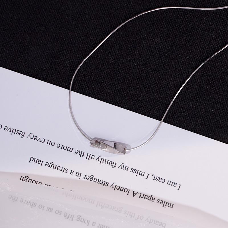 

Ожерелье на ключицу из серебра 925 пробы Banyan Tree в виде капли воды - корейский и японский холодный стиль 925 Silver