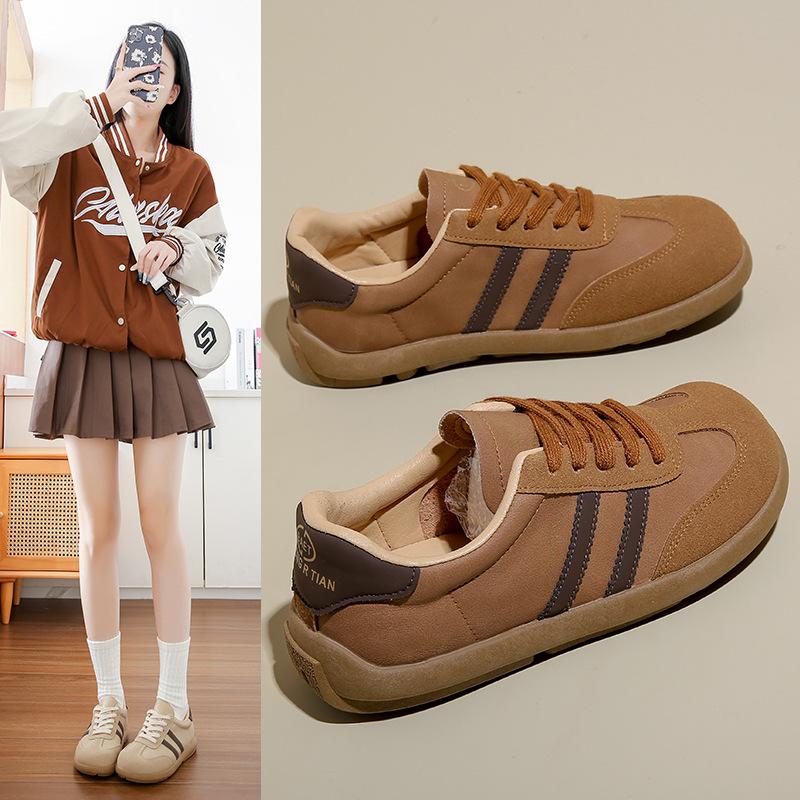 Fashion Women's Shoes Spring Autumn Fashion Casual Shoe College Style Wide Toe Soft Comfortable Flat Shoes Outdoor Casual Sneakers Women