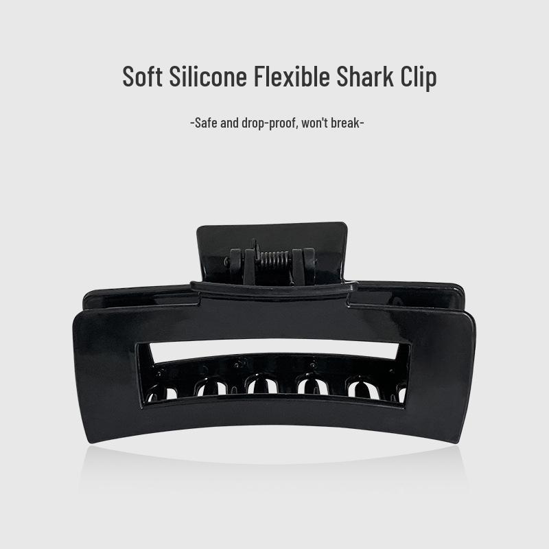 2025 Soft Silicone Shockproof Shark Hair Claw Clip - Durable, High-End Accessory