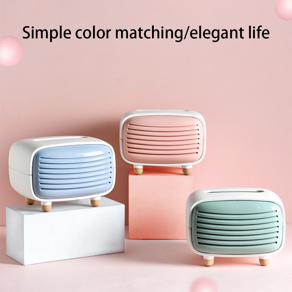 Radio Box Paper Case Desktop Dispenser Napkin Holder Living Room Business Bathroom Kitchen Storage Cover Decoration