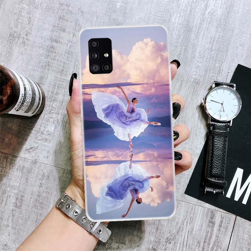 Ballerina Ballet Dancing Phone Case For Samsung Galaxy A14 A15 A13 A12 A54 A55 A53 A52 A04S A24 A25 A23 A22 A34 A35 A33 A32 A03S