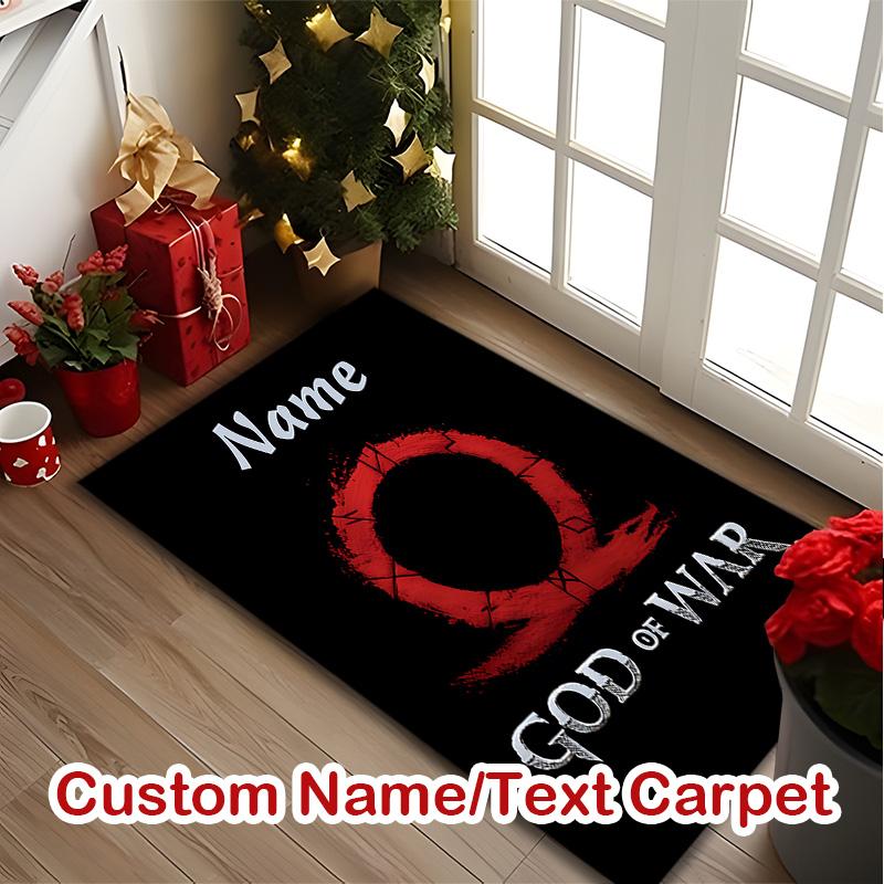 1pc God Of War Symbol Printed Chair Rug for Home Office Use, Living Room Kitchen Game Room Area Carpet