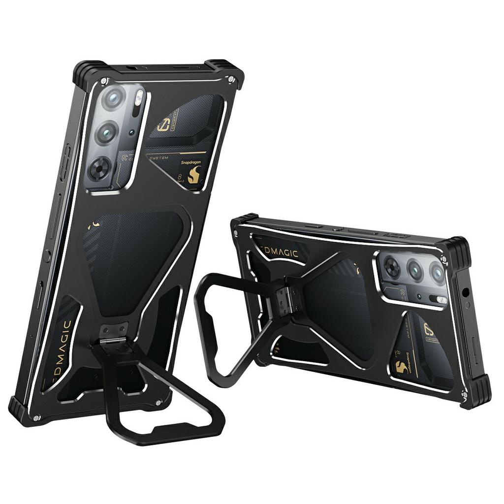 Metal Case for ZTE Nubia RedMagic 10S Pro+ 5G/10S Pro 5G/10 Pro+ 5G/10 Pro 5G/9S Pro+ 5G/9S Pro 5G/9 Pro+ 5G/9 Pro 5G Kickstand Cover