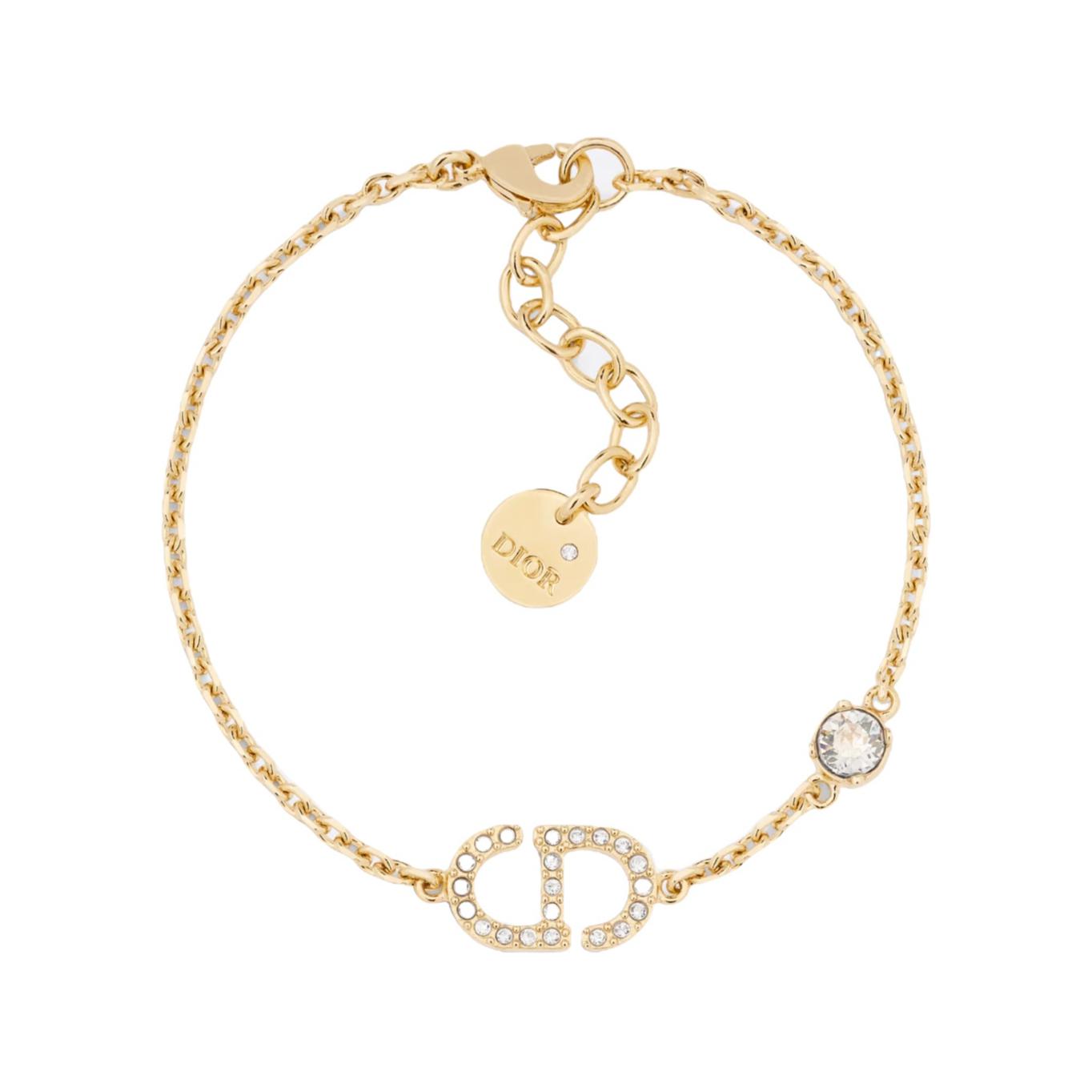 Dior Metāla Rokassprādze ar Logo Sieviešu