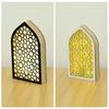 Moon Eid Desktop Ornament Creative Eid Wooden Decoration Handmade Night Light Ornament  Wedding
