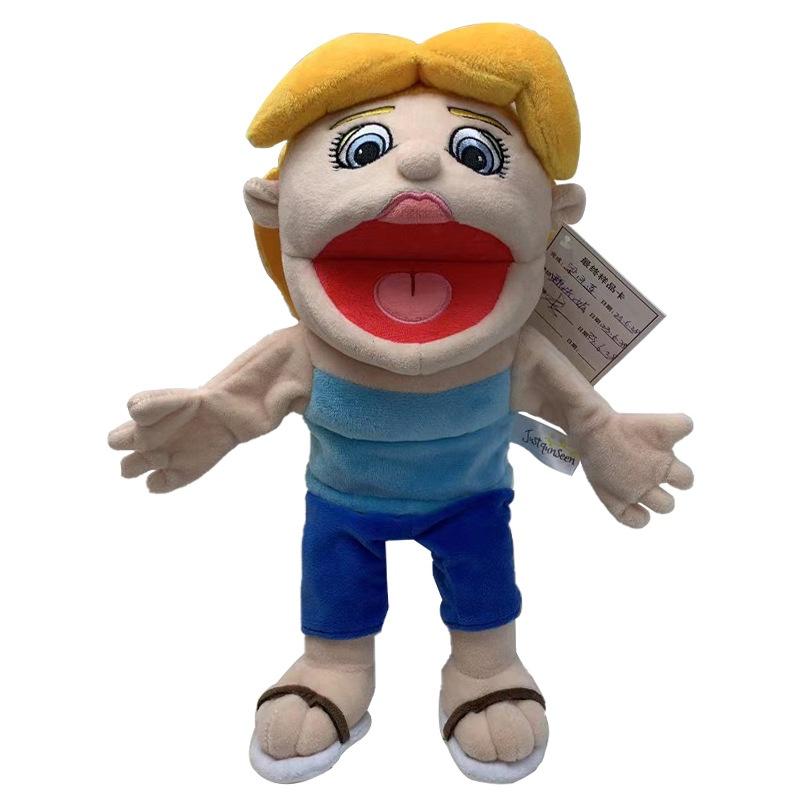 

Funny Cartoon Open Mouth Boy Hand Puppet Plush Toy For Parent-child Interaction And Early Education Gift Characters) Style C