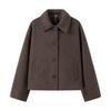 Autumn 2025 Retro-Style Women's Wool Cardigan Jacket with Lapels - European and American Street Fashion.