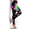 Leggings da donna a vita alta multicolore con stampa farfalla, sollevamento fianchi, elasticizzati, skinny, pantaloni per lo sport