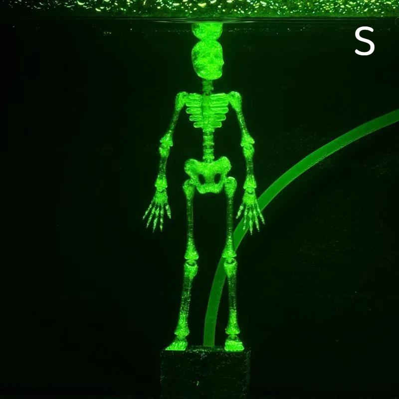 Dancing Skeleton Aquarium Bubbler Ornament 3D Printed Eco-Friendly Resin Fish Tank Decor for Freshwater Aquariums