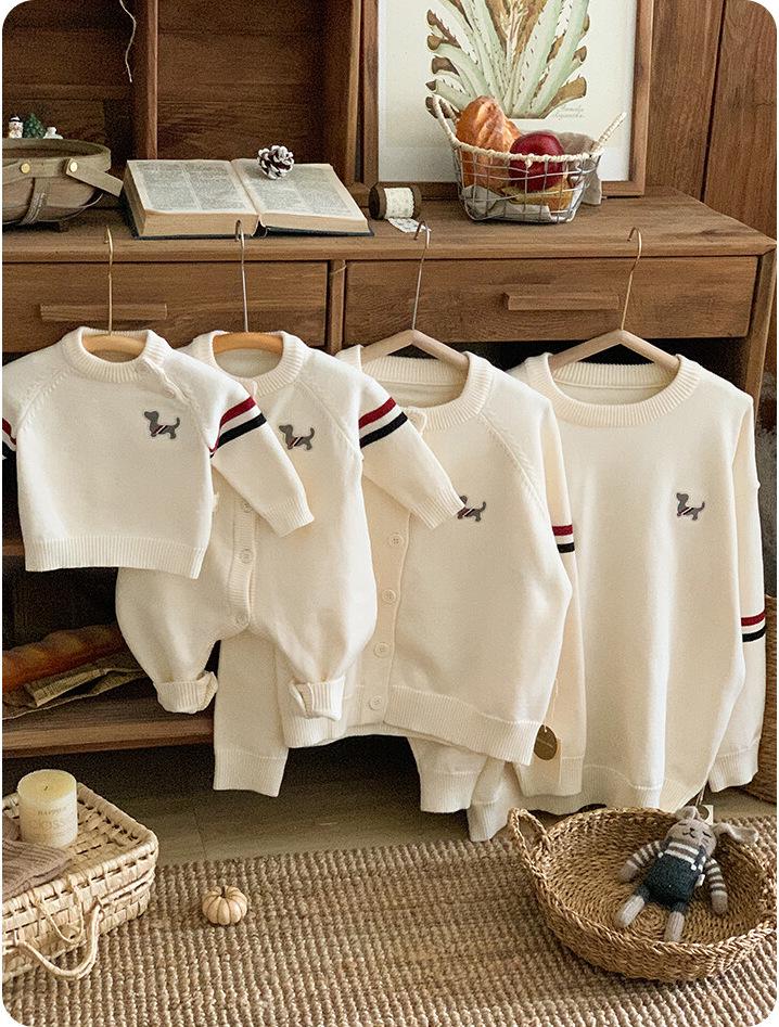 2026 New Year Red Family Sweaters: Parent-Child, Baby, and Toddler Outfits for Family of Three or Four