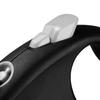 Laisse Enrouleur Flexi Black Design M Tape 5m Pour Chiens Jusqu'à 25 Kg - Noir/Argent