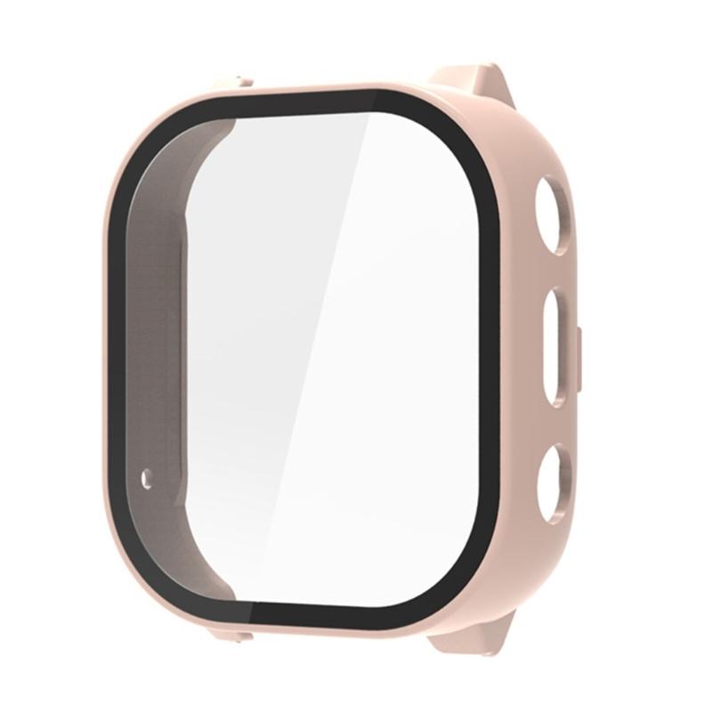 Full Coverage Smartwatch Integrated Tempered Glass PC Screen Protector Hard Sleeve Case Indoor Outdoor Use for JrTrack 3
