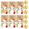 Christmas Party Cartoon Snowman Christmas Tree DIY Raffle Scratch Card Game Card Set