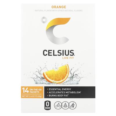Live Fit, Orange, Portable 14 Packs, 0.19 Oz (5.25 G) Each