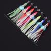 5pcs Glow-in-the-Dark Soft Rubber Octopus Skirts Soft Rubber Trolling Bait  Night Fishing