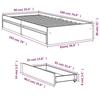 VidaXL Bed Frames and Drawers Concrete Grey 90x190 Cm Engineered Wood, Bed, Storage Bed, Single Bed Frame, Bed 3280709