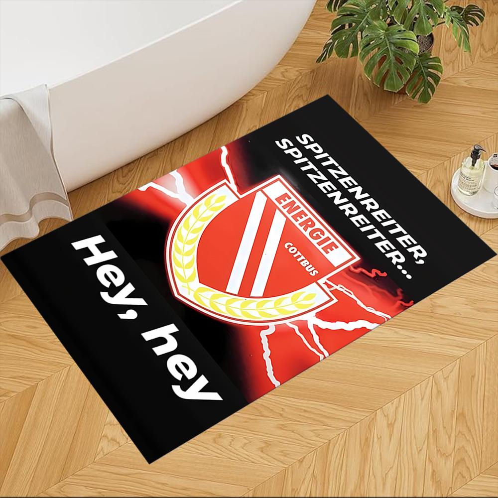 Fc Energie Cottbus Floor Rug Office Rug Perfect for Entryway Balcony Foyer Dining Room Antislip Carpet Anime Office Decor Birthday Christmas Gift