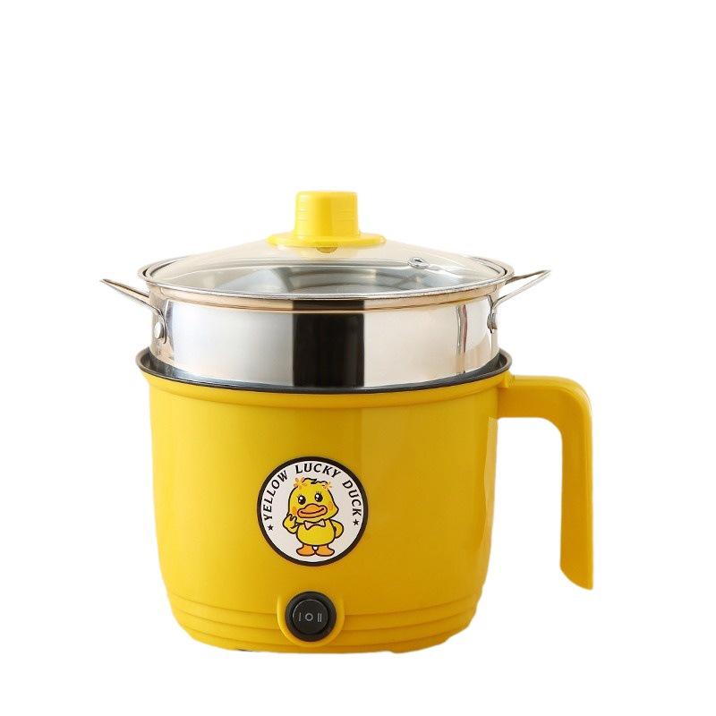 Multi-Functional Non-Stick Electric Hot Pot: Portable Double-Layer Cooker for Dorms