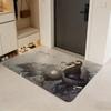Cartoon O-overlord Floor Mat Flannel Door Mat Non-Slip Absorbent Washable Indoor Home Rug