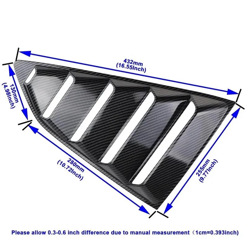Fit for 6th Chevrolet Chevy Camaro 2016-2025 Quater Window Louvers Side Vent Trim 2PCS Car Rear Window Shutter Cover Spoiler