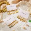 Bohemian Starfish Hoop Earrings Set Gold Beach Jewelry For Women Summer Vacation Accessories