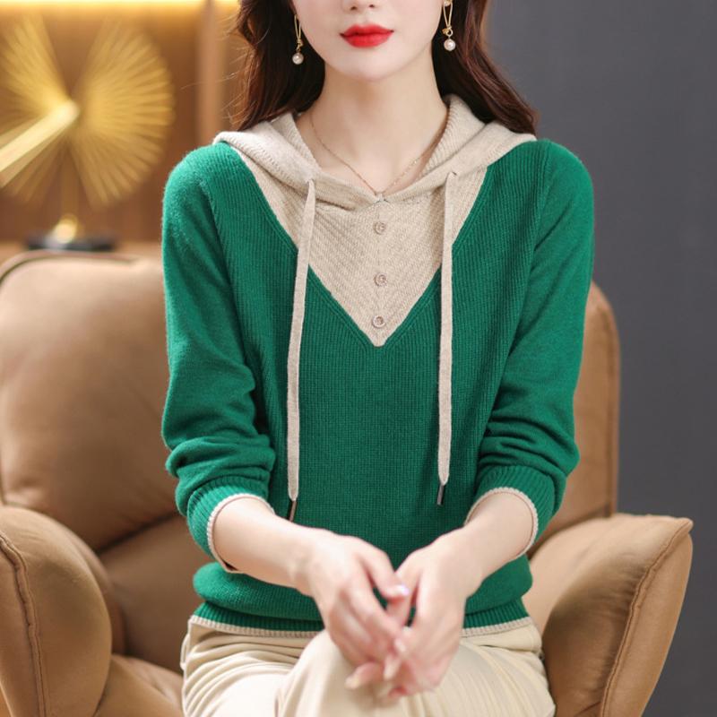 Women's Hooded Sweater Fashionable Casual Top