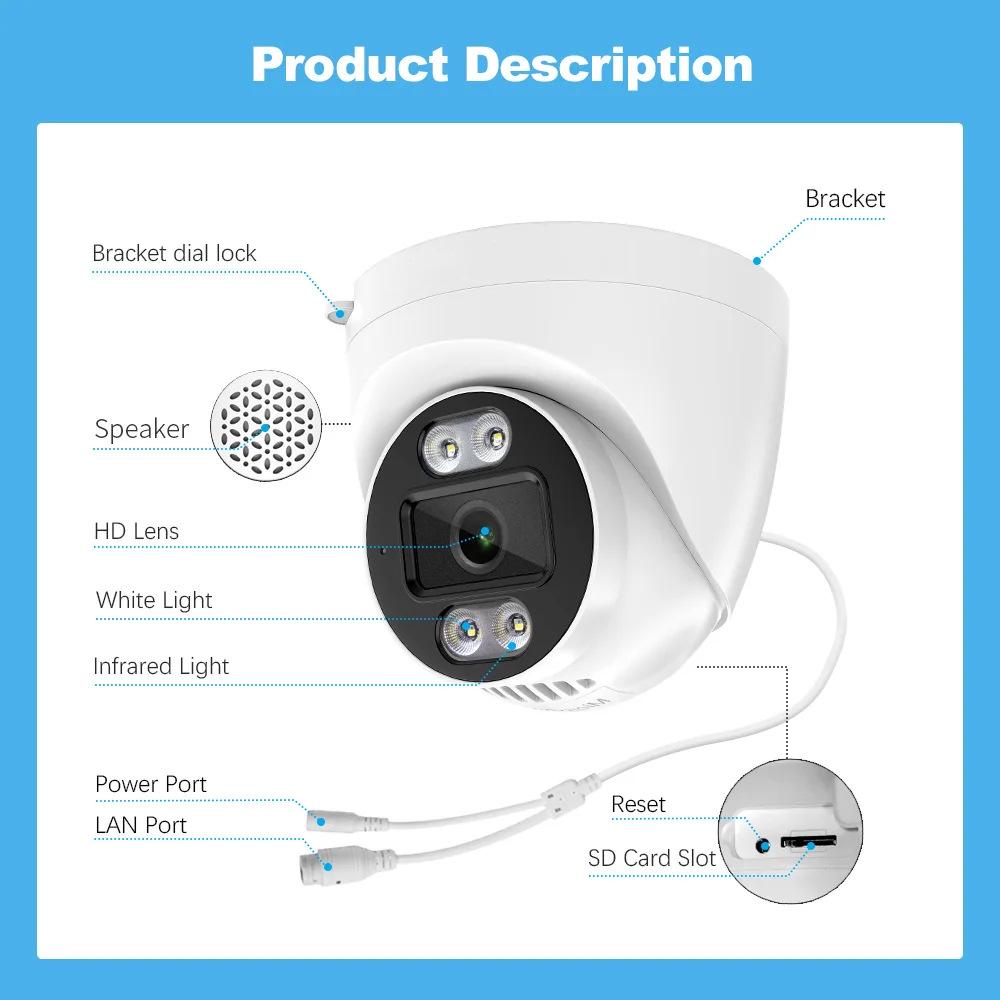 Dual-Light WiFi Wireless Dome Camera with HD Wide-Angle for Indoor Surveillance