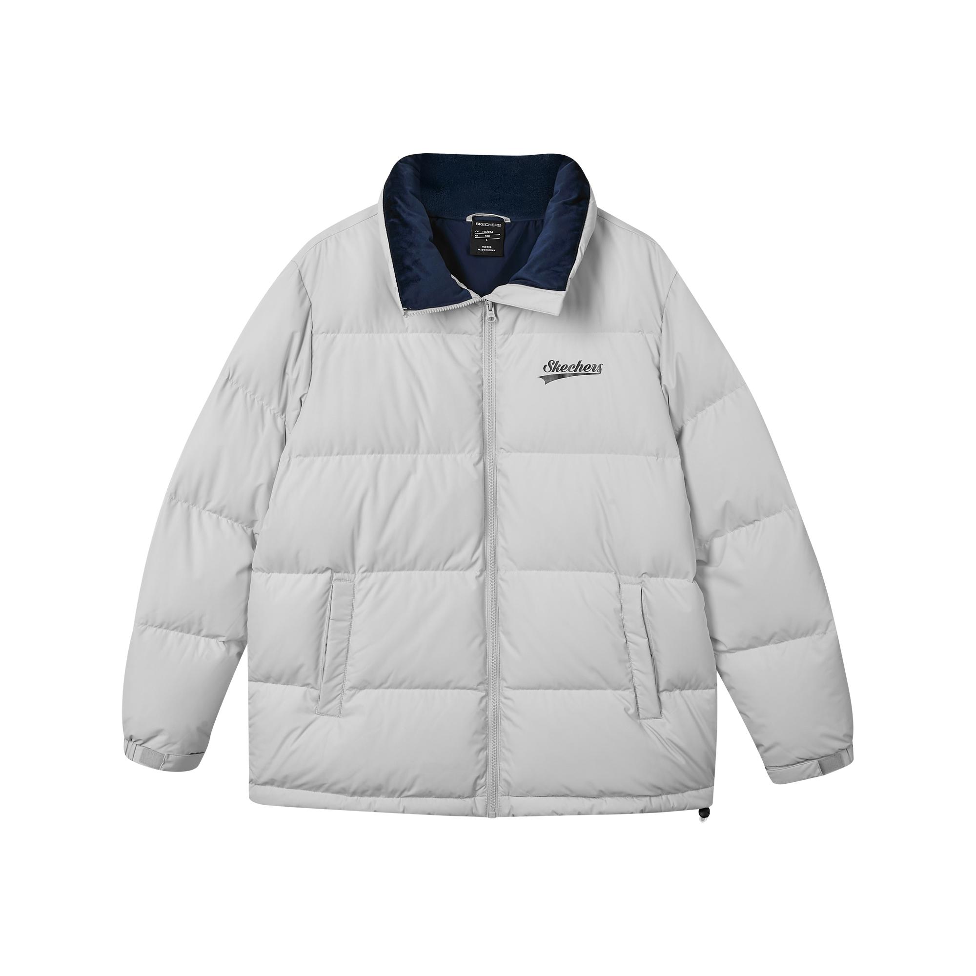 Skechers Sports Stand Collar Warm Waterproof Windproof Stain Resistant Water Repellent Three Defense Puffer Jacket Unisex Jacket L423U080-00MV XS