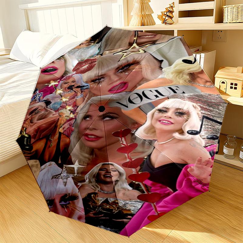 Pop Lady Music Umbrella 8-Frame for Travel, Camping, Casual Lightweight Portable Umbrella, Essential for Every Family Holidays Birthday Gift