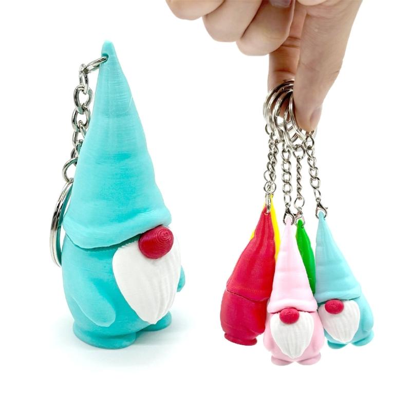 Zwerg Schlüsselanhänger PLA-Materialien Vielseitige Feiertagsdekoration Weihnachtsbaumzubehör Zwergfigur Schmuck