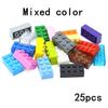 25pcs DIY 2x4 Dots Thick Figures Block Bricks Learning  Educational Classic Assemblage Brick Playset Fits For Leduo 3001 Toys  Playsetss For Children
