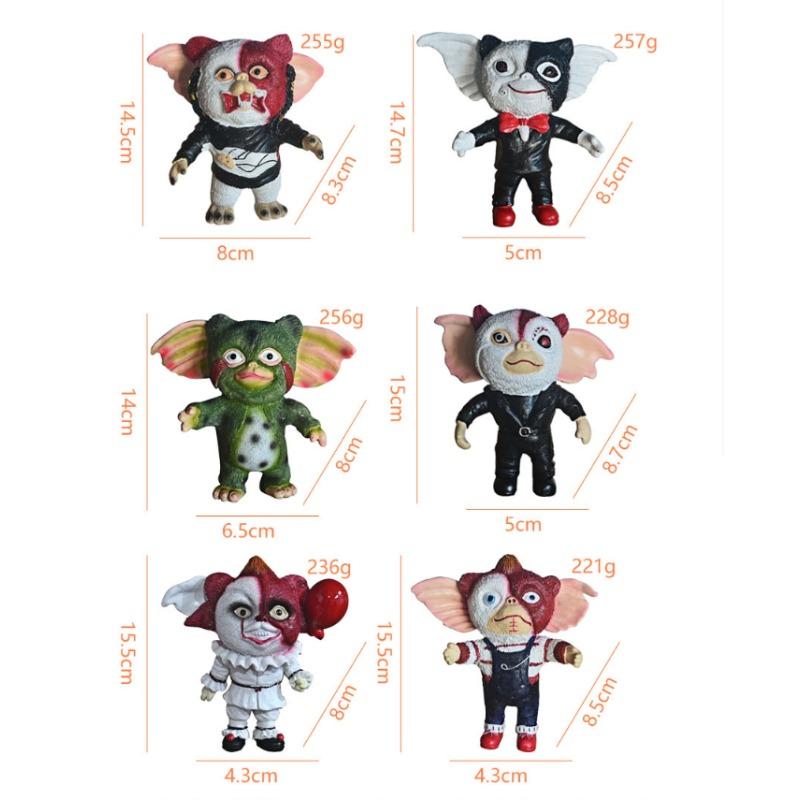 Halloween Horror Mogwai Gizmo Monster Statue,  Mogwai Gizmo Scuplture Figures Desktop Decorations Haunted House Atmosphere Props